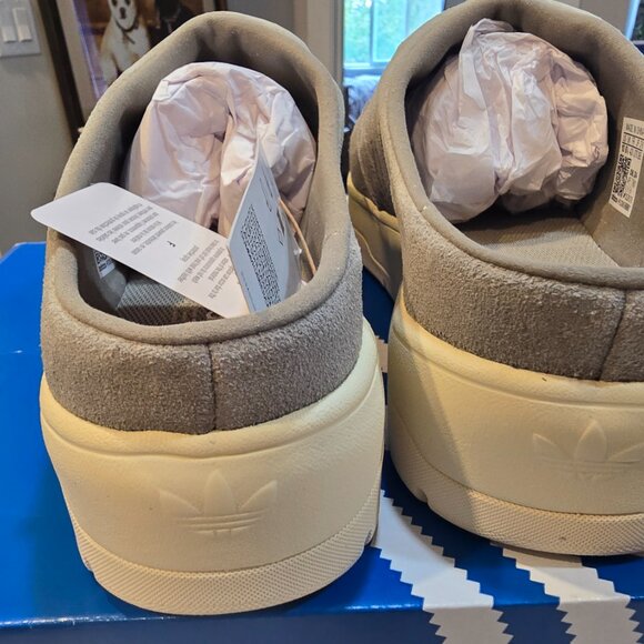 Adidas Originals Rivalry Platform Gray Mule Shoes Nubuck Leather Size 9 NEW - Picture 6 of 9